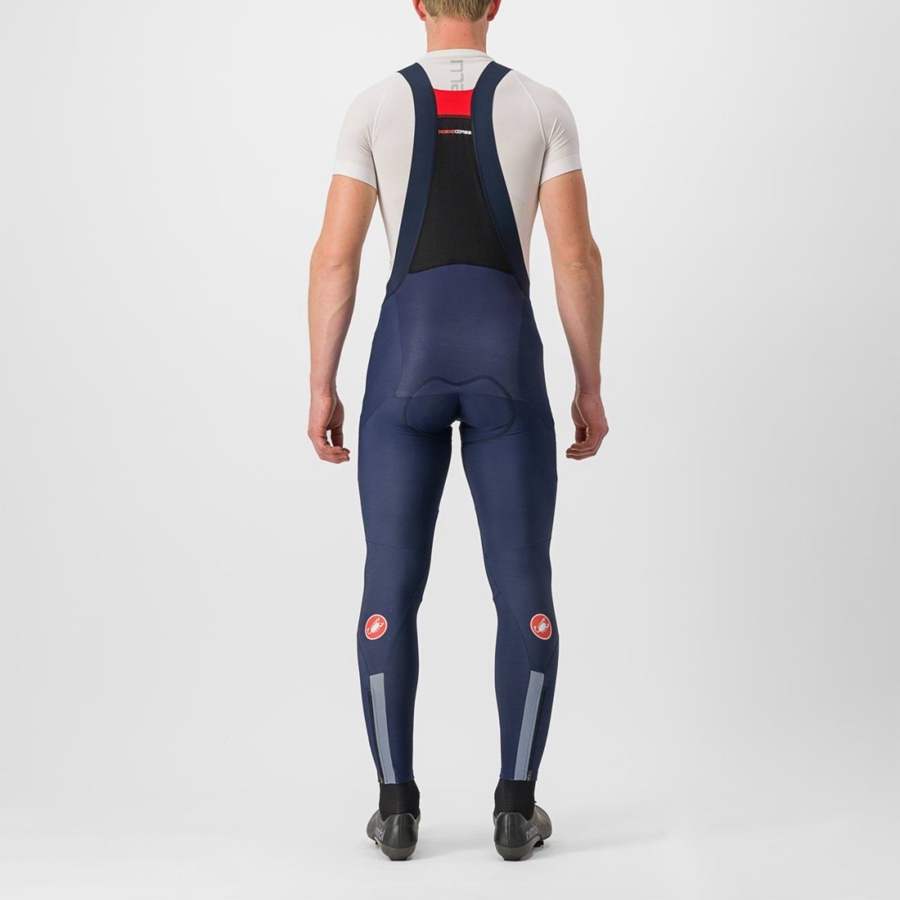 Castelli SORPASSO RoS Panty Met Slabbetje Heren Blauw | XGK291673