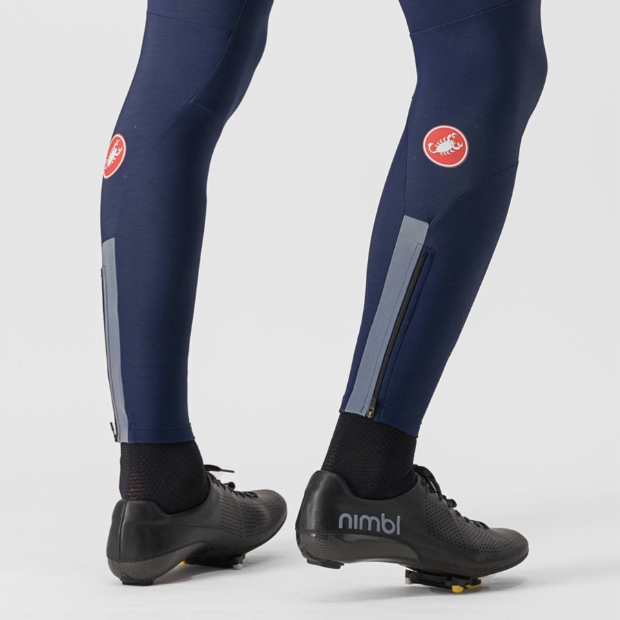 Castelli SORPASSO RoS Panty Met Slabbetje Heren Blauw | XGK291673