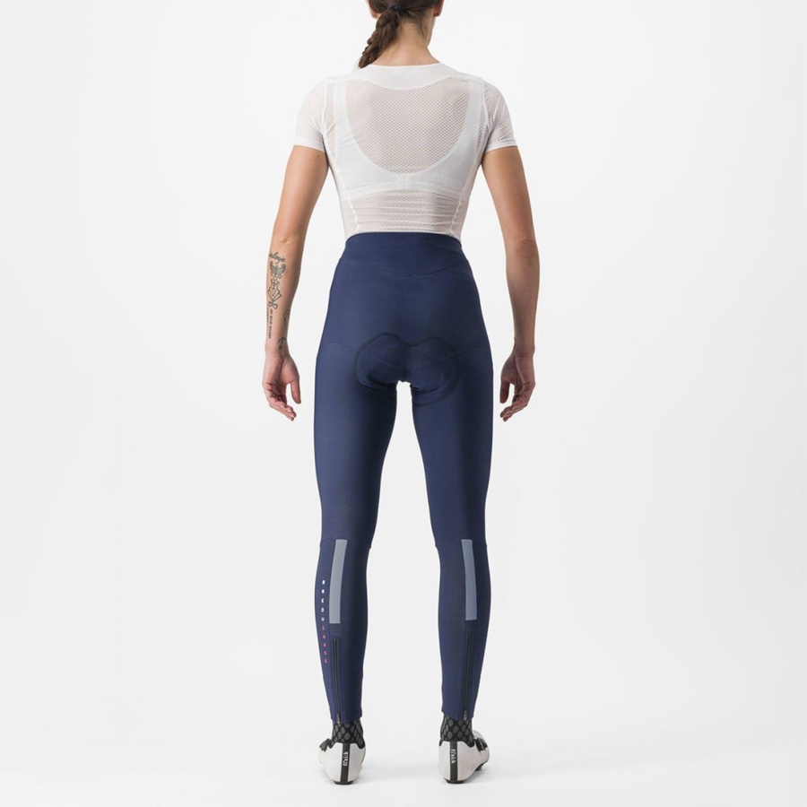 Castelli SORPASSO RoS W Leggings Dames Blauw Zilver | MIO013927