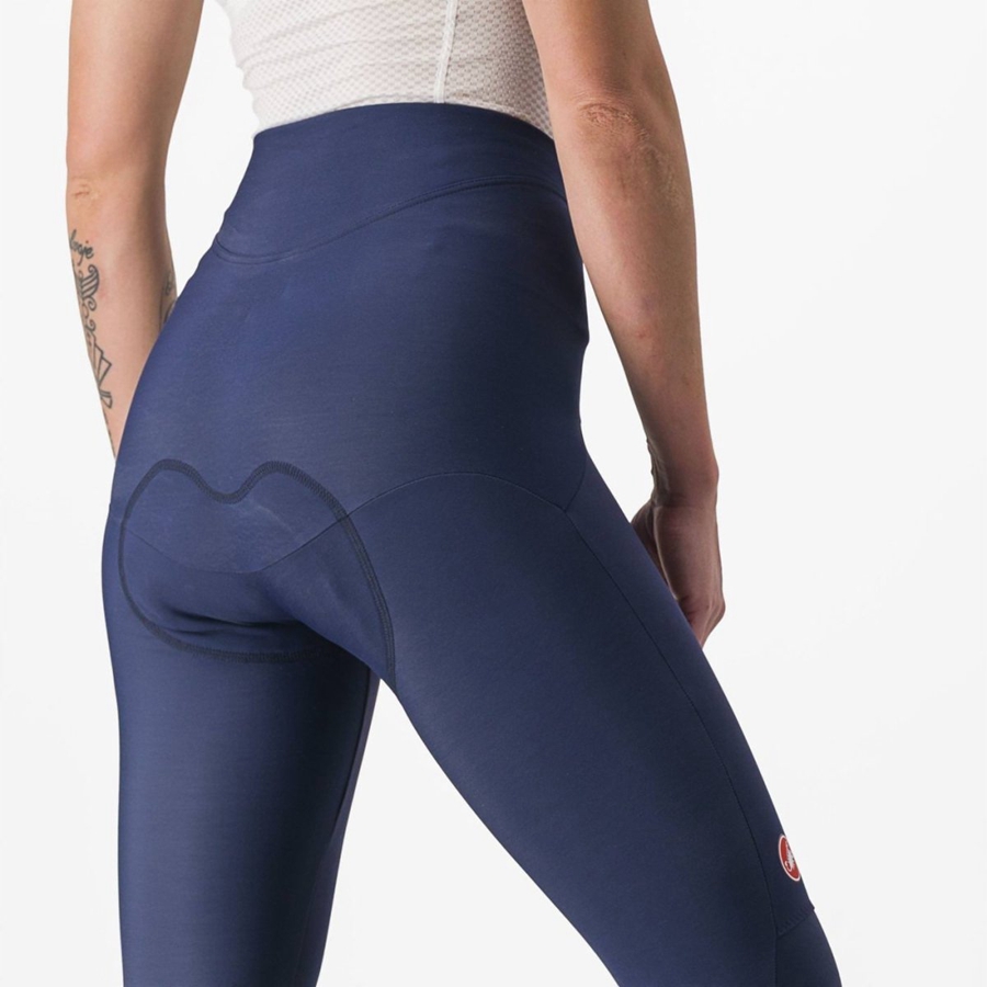 Castelli SORPASSO RoS W Leggings Dames Blauw Zilver | MIO013927