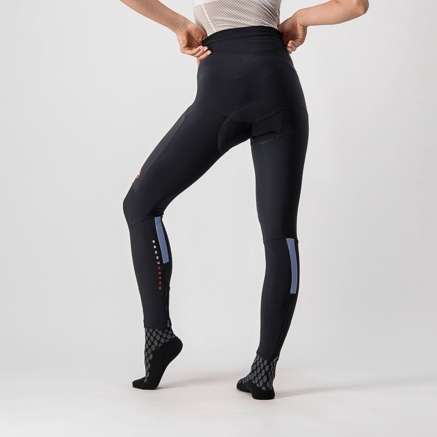 Castelli SORPASSO RoS W Leggings Dames Zwart Zilver | LBW697582