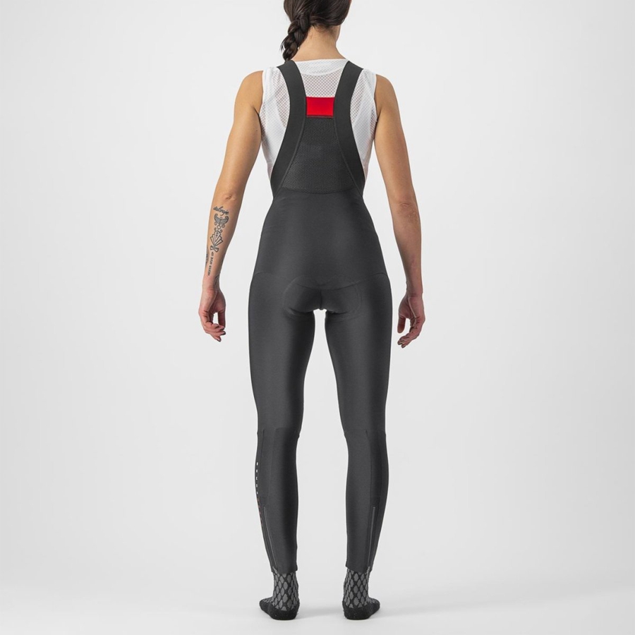 Castelli SORPASSO RoS W Panty Met Slabbetje Dames Zwart | OMD045687