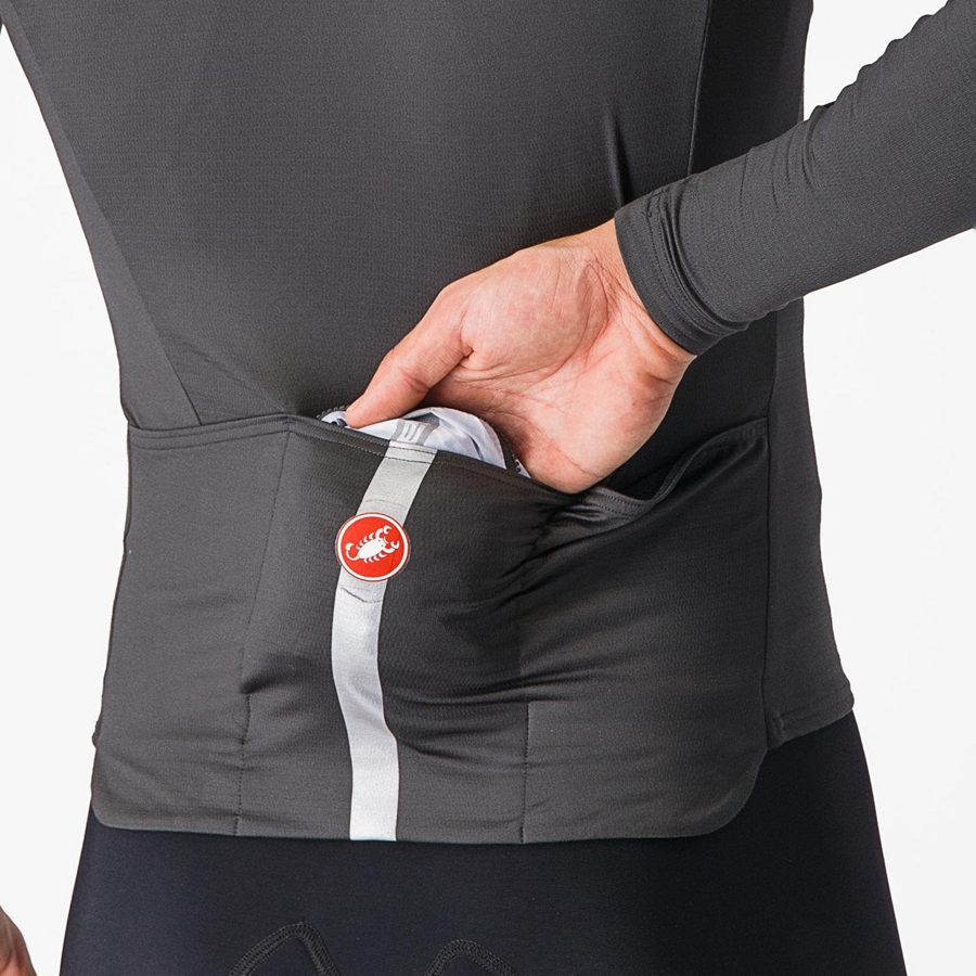 Castelli SQUADRA STRETCH Bescherming Heren Zilver Grijs Donkergrijs | TYB270546