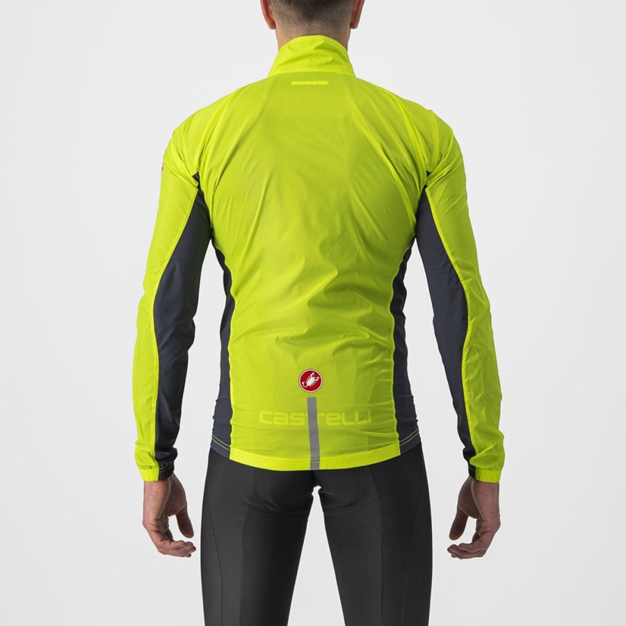 Castelli SQUADRA STRETCH Bescherming Heren Lichtgroen Donkergrijs | IYD248790