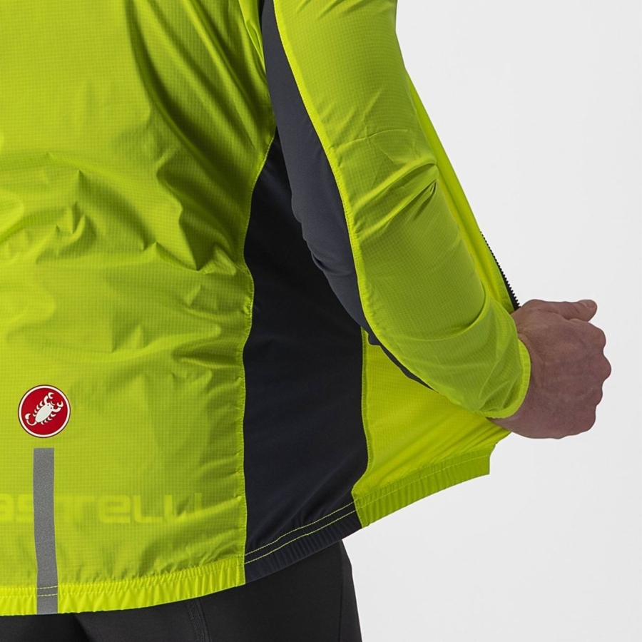 Castelli SQUADRA STRETCH Bescherming Heren Lichtgroen Donkergrijs | IYD248790