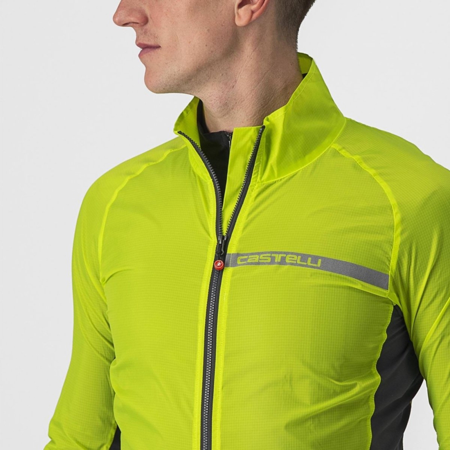 Castelli SQUADRA STRETCH Bescherming Heren Lichtgroen Donkergrijs | IYD248790