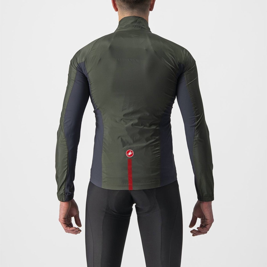 Castelli SQUADRA STRETCH Bescherming Heren Groen Donkergrijs | BYX134570