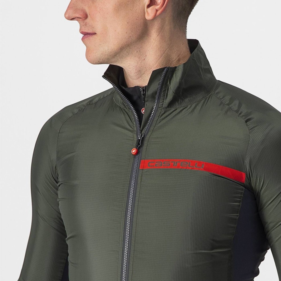 Castelli SQUADRA STRETCH Bescherming Heren Groen Donkergrijs | BYX134570