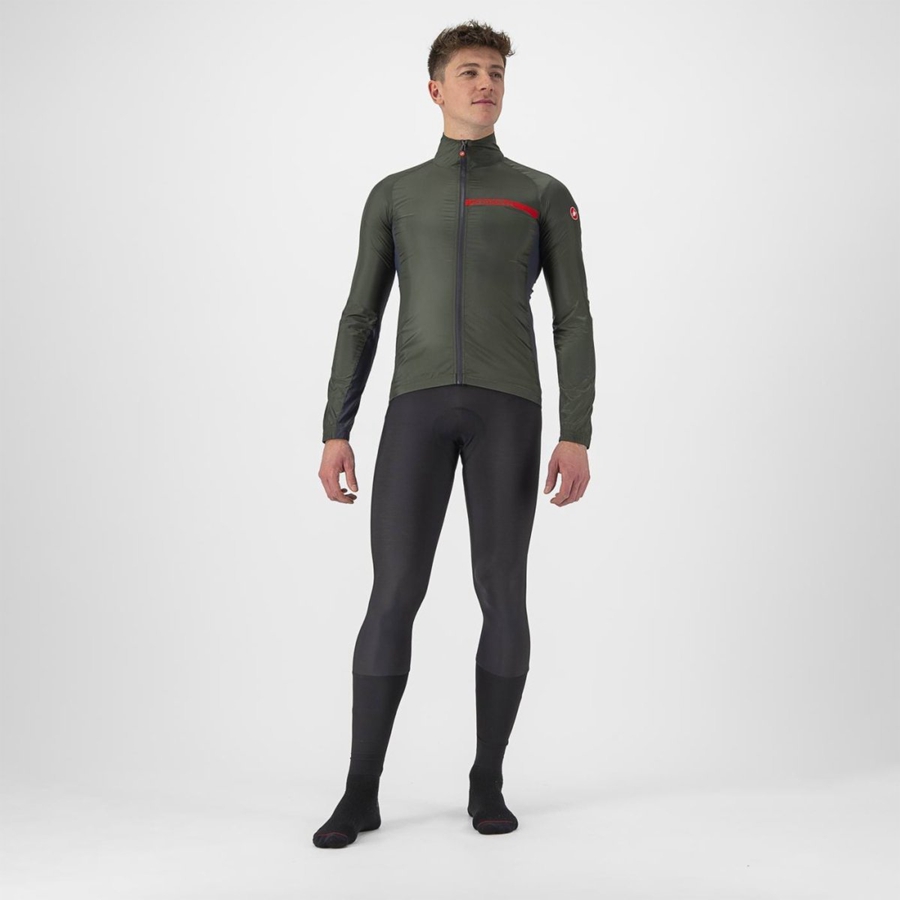 Castelli SQUADRA STRETCH Bescherming Heren Groen Donkergrijs | BYX134570