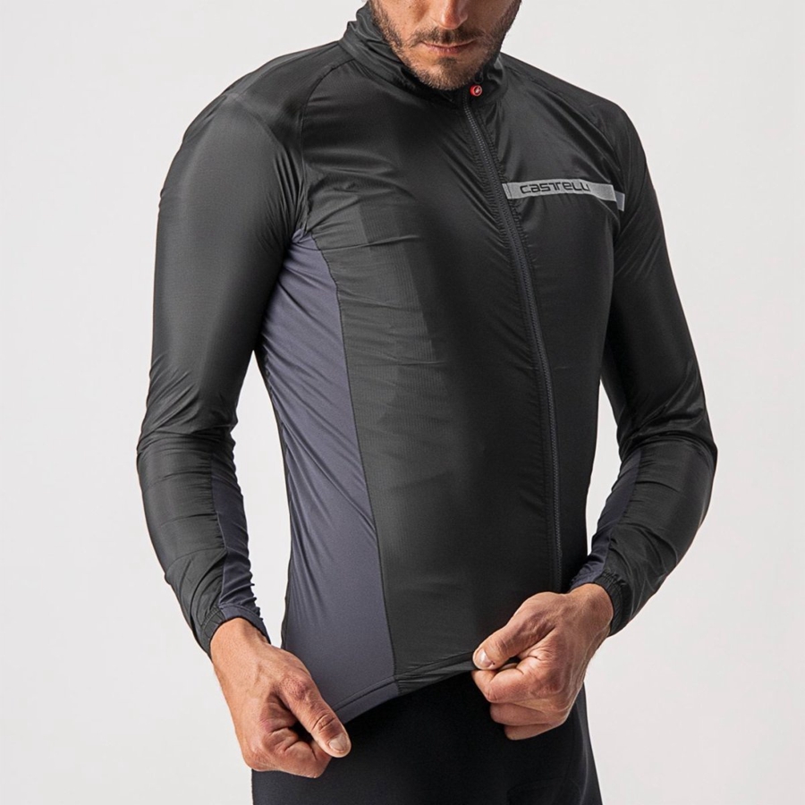 Castelli SQUADRA STRETCH Bescherming Heren Zwart Donkergrijs | RNC738145