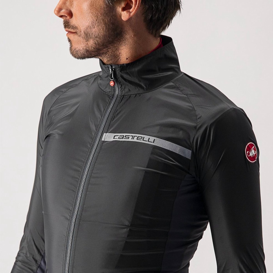 Castelli SQUADRA STRETCH Bescherming Heren Zwart Donkergrijs | RNC738145