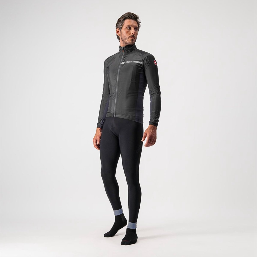 Castelli SQUADRA STRETCH Bescherming Heren Zwart Donkergrijs | RNC738145