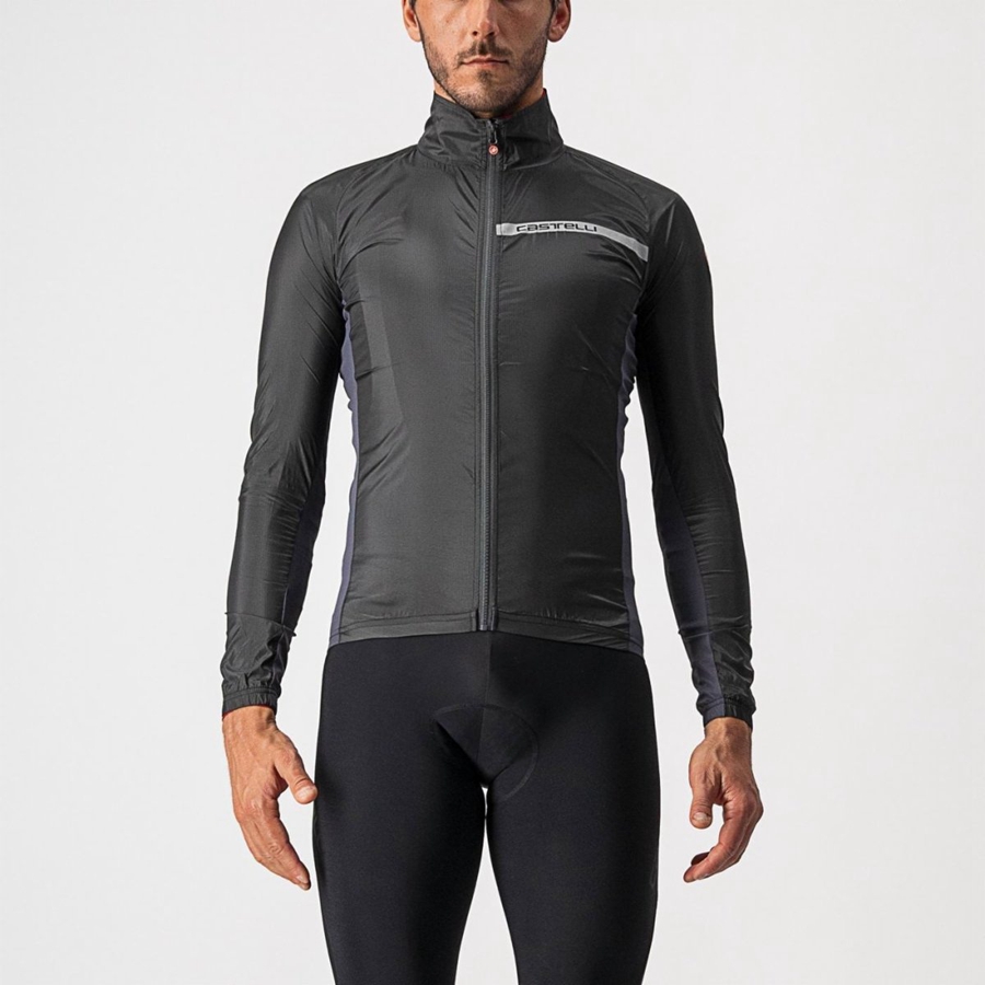 Castelli SQUADRA STRETCH Bescherming Heren Zwart Donkergrijs | RNC738145