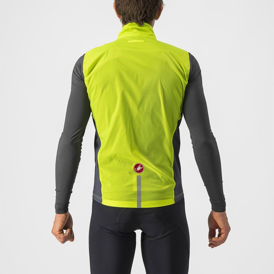 Castelli SQUADRA STRETCH Vest Heren Lichtgroen Donkergrijs | OAD012753