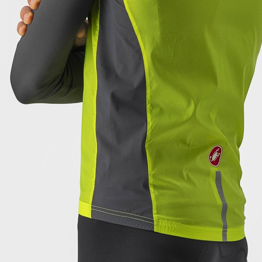 Castelli SQUADRA STRETCH Vest Heren Lichtgroen Donkergrijs | OAD012753