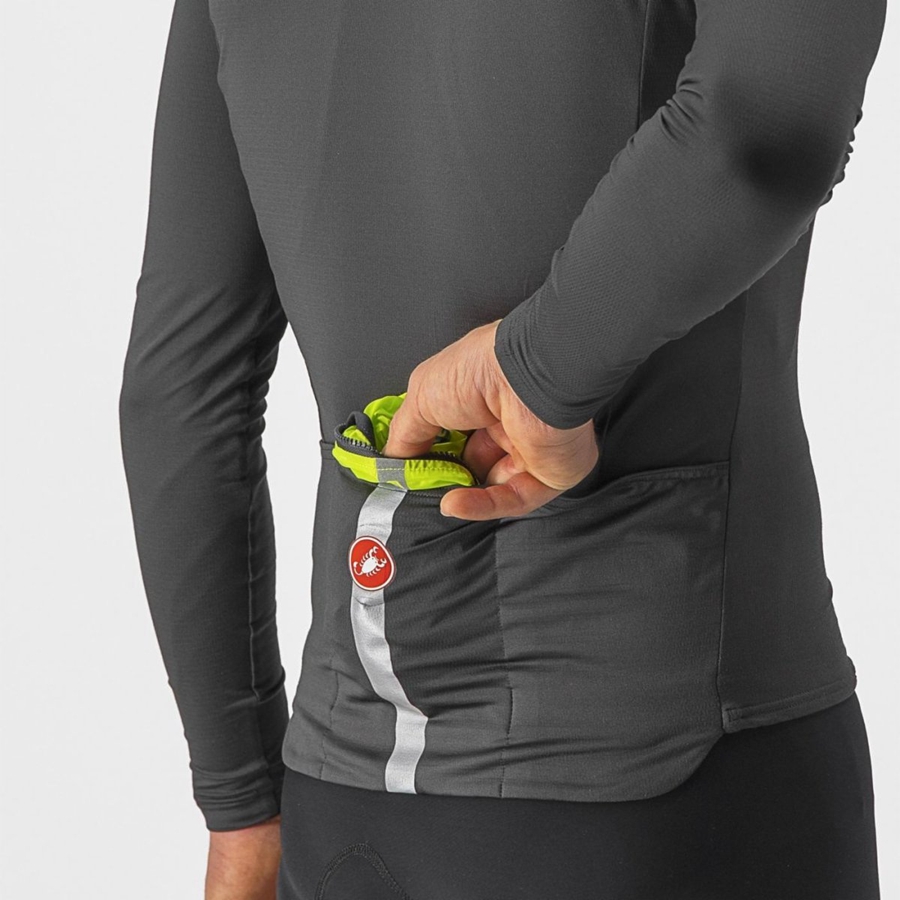 Castelli SQUADRA STRETCH Vest Heren Lichtgroen Donkergrijs | OAD012753