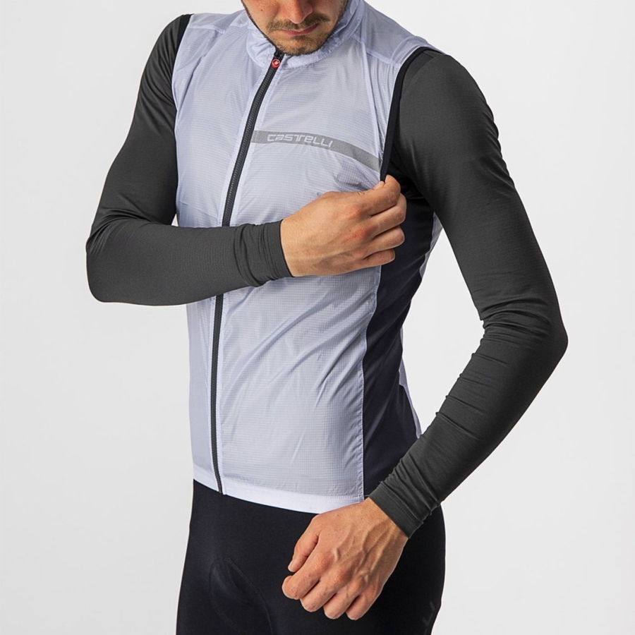 Castelli SQUADRA STRETCH Vest Heren Zilver Grijs Donkergrijs | FRX269104