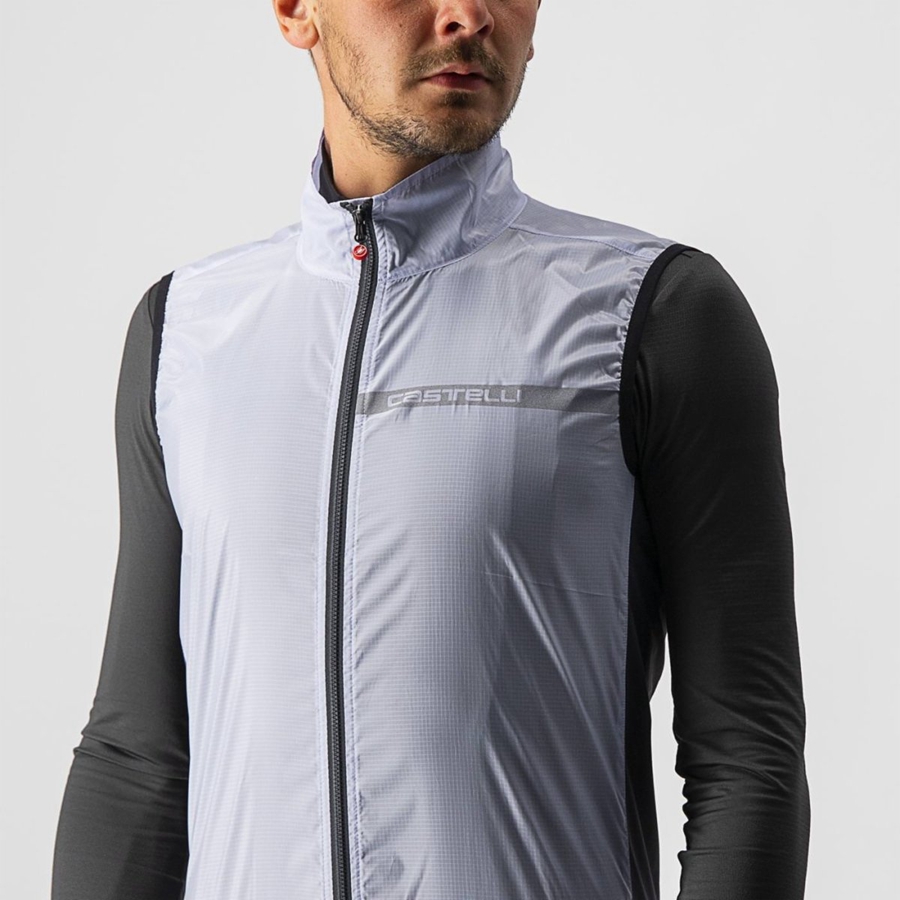 Castelli SQUADRA STRETCH Vest Heren Zilver Grijs Donkergrijs | FRX269104