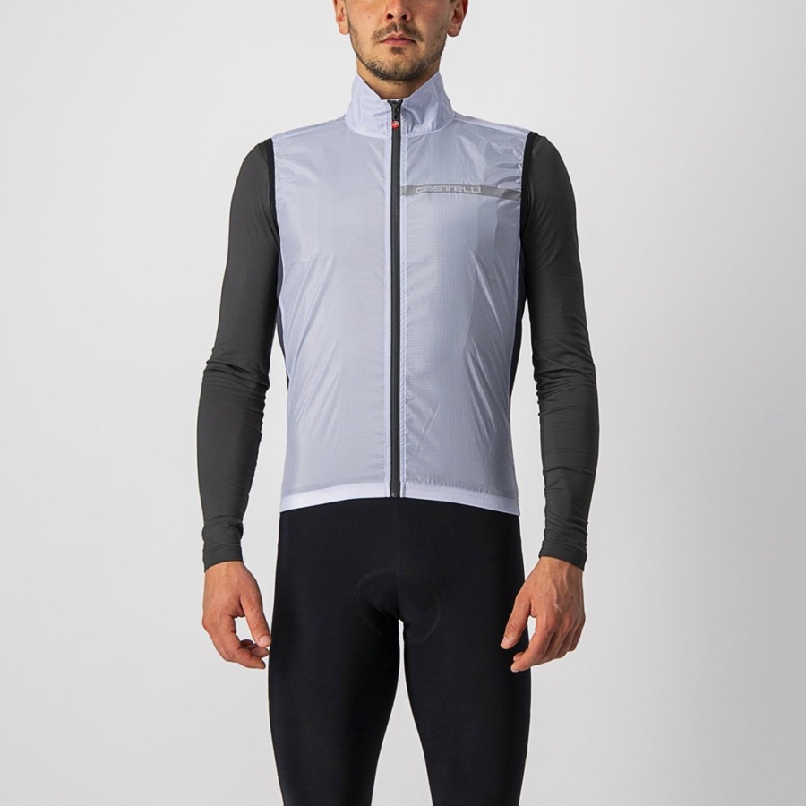 Castelli SQUADRA STRETCH Vest Heren Zilver Grijs Donkergrijs | FRX269104