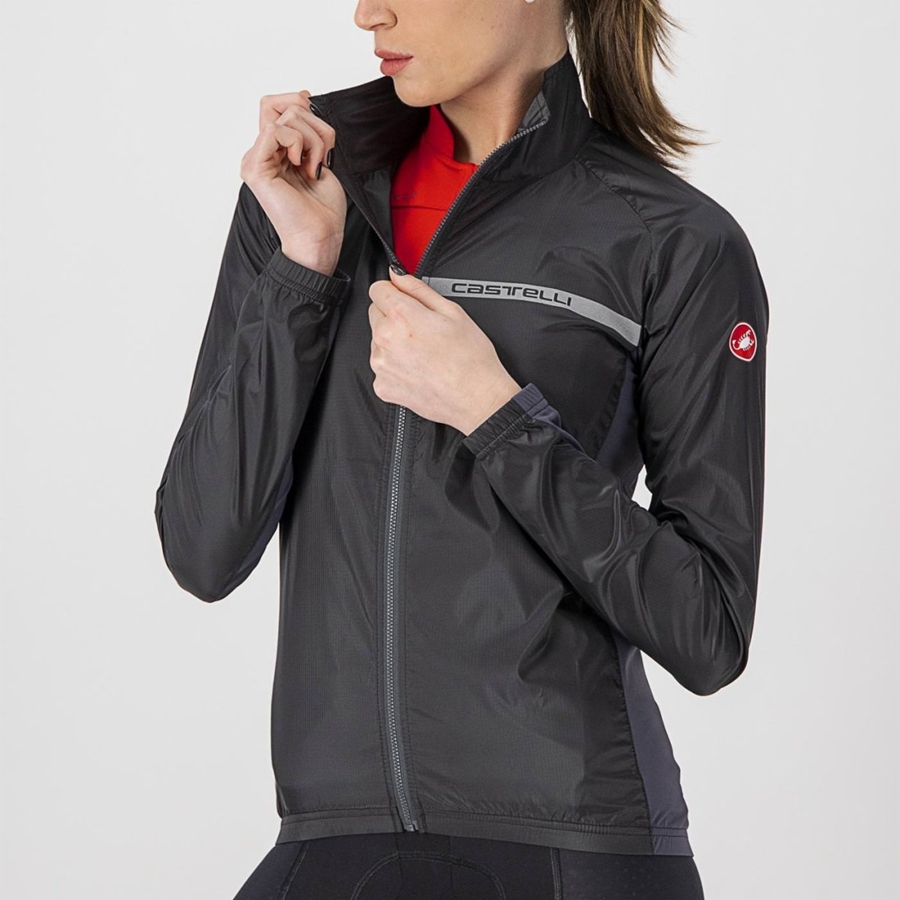 Castelli SQUADRA STRETCH W Bescherming Dames Zwart Donkergrijs | AST258914