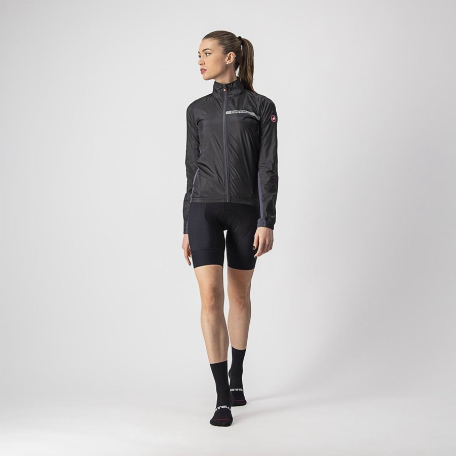 Castelli SQUADRA STRETCH W Bescherming Dames Zwart Donkergrijs | AST258914