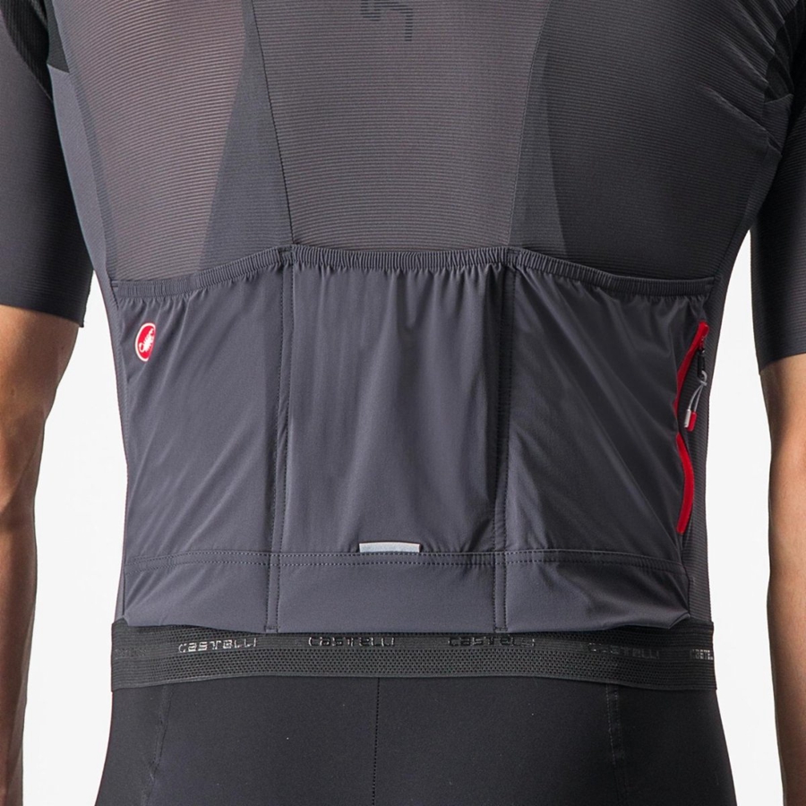 Castelli SUPERLEGGERA 3 Jersey Heren Donkergrijs | UHL540689