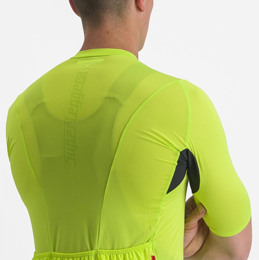 Castelli SUPERLEGGERA 3 Jersey Heren Lichtgroen | DRJ716385