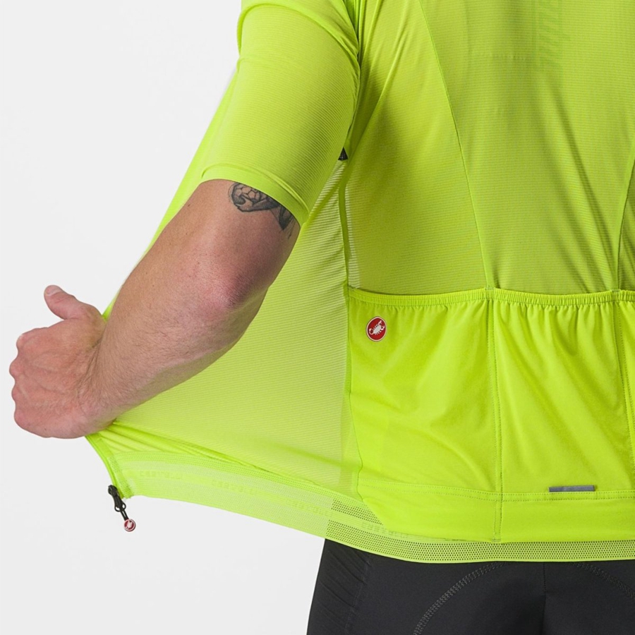 Castelli SUPERLEGGERA 3 Jersey Heren Lichtgroen | DRJ716385