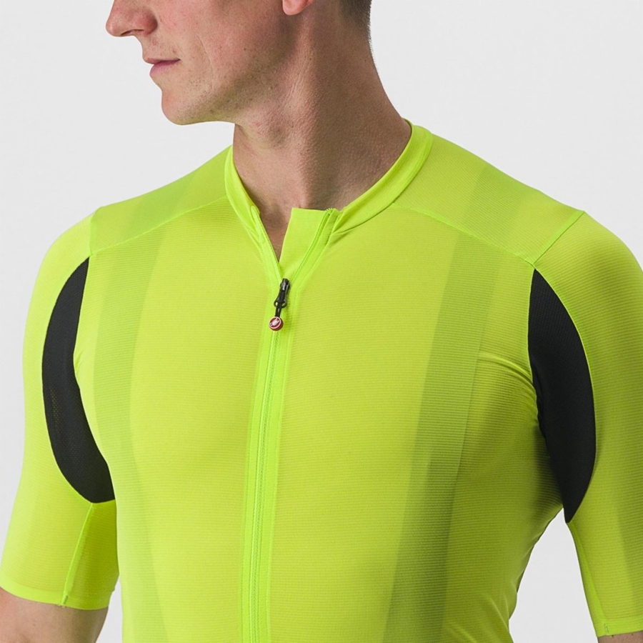 Castelli SUPERLEGGERA 3 Jersey Heren Lichtgroen | DRJ716385