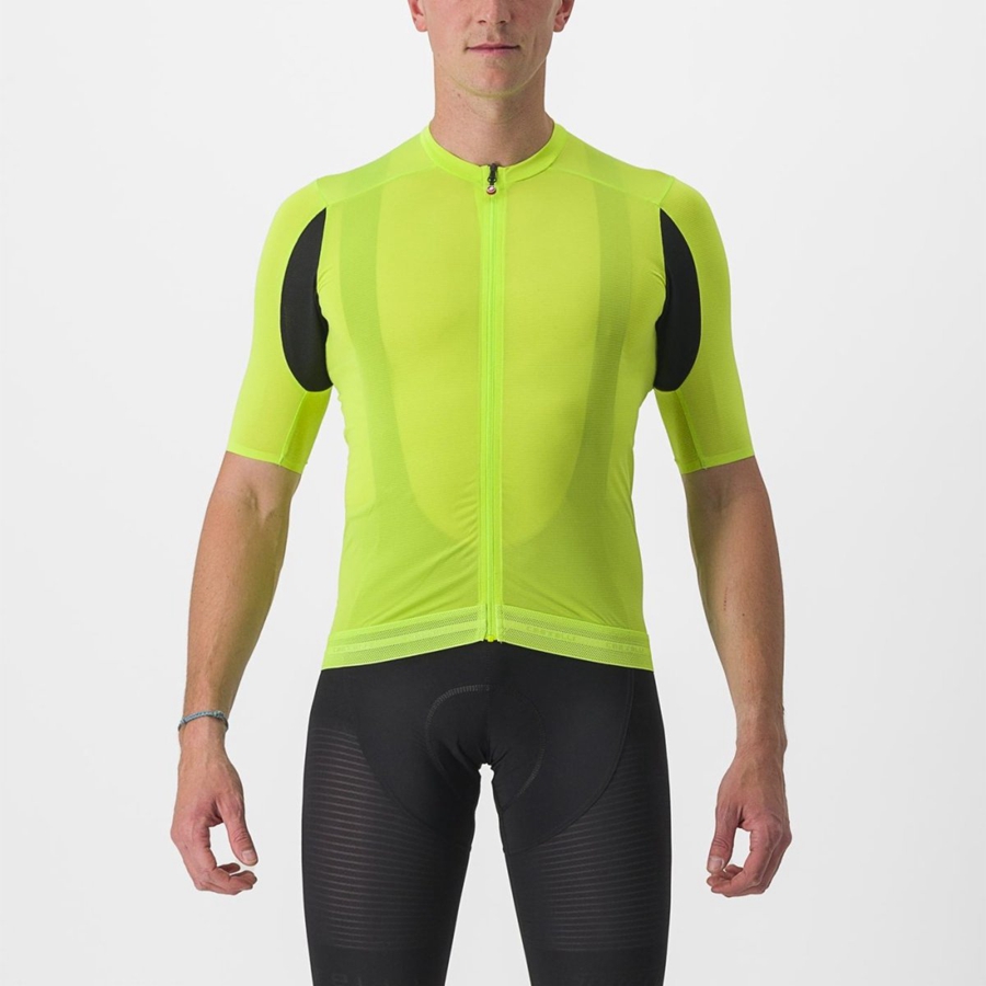 Castelli SUPERLEGGERA 3 Jersey Heren Lichtgroen | DRJ716385