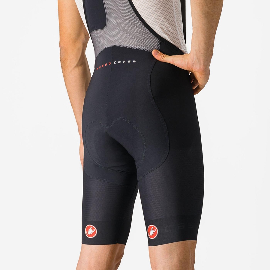 Castelli SUPERLEGGERA Korte Broek Met Slabbetje Heren Zwart | UKP825461