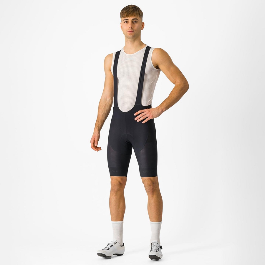 Castelli SUPERLEGGERA Korte Broek Met Slabbetje Heren Zwart | UKP825461