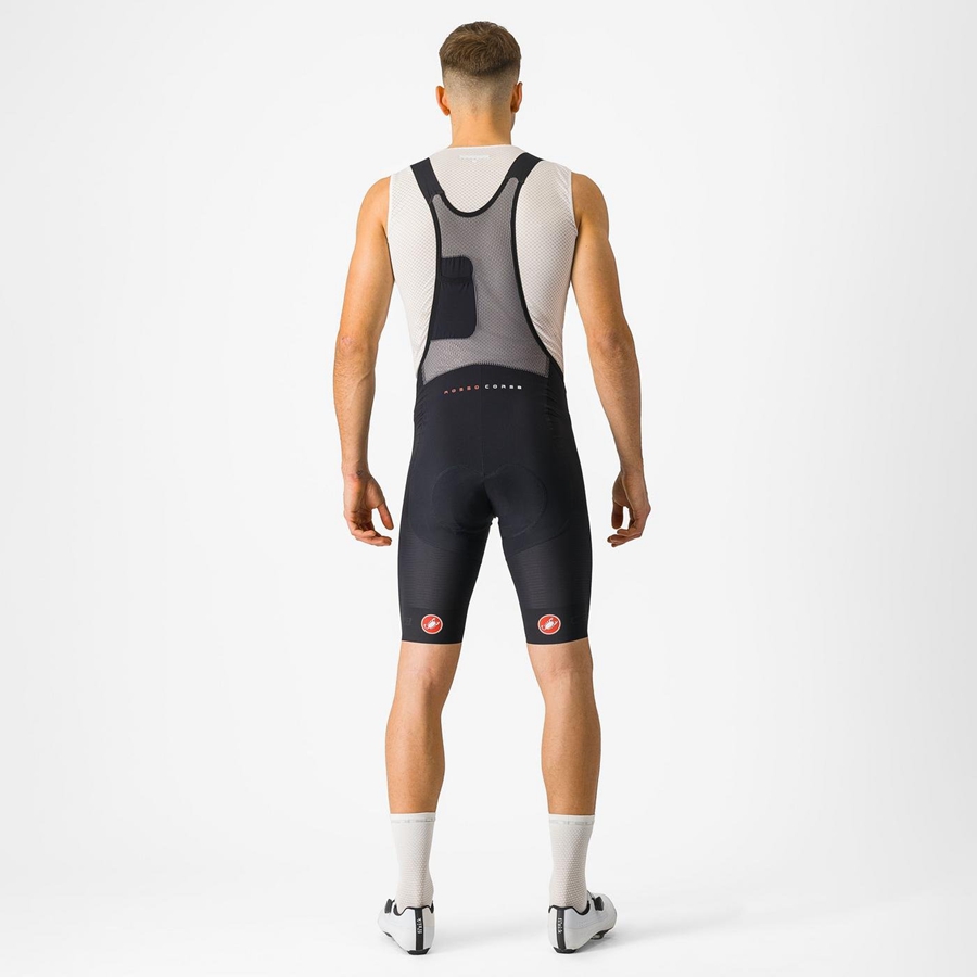 Castelli SUPERLEGGERA Korte Broek Met Slabbetje Heren Zwart | UKP825461