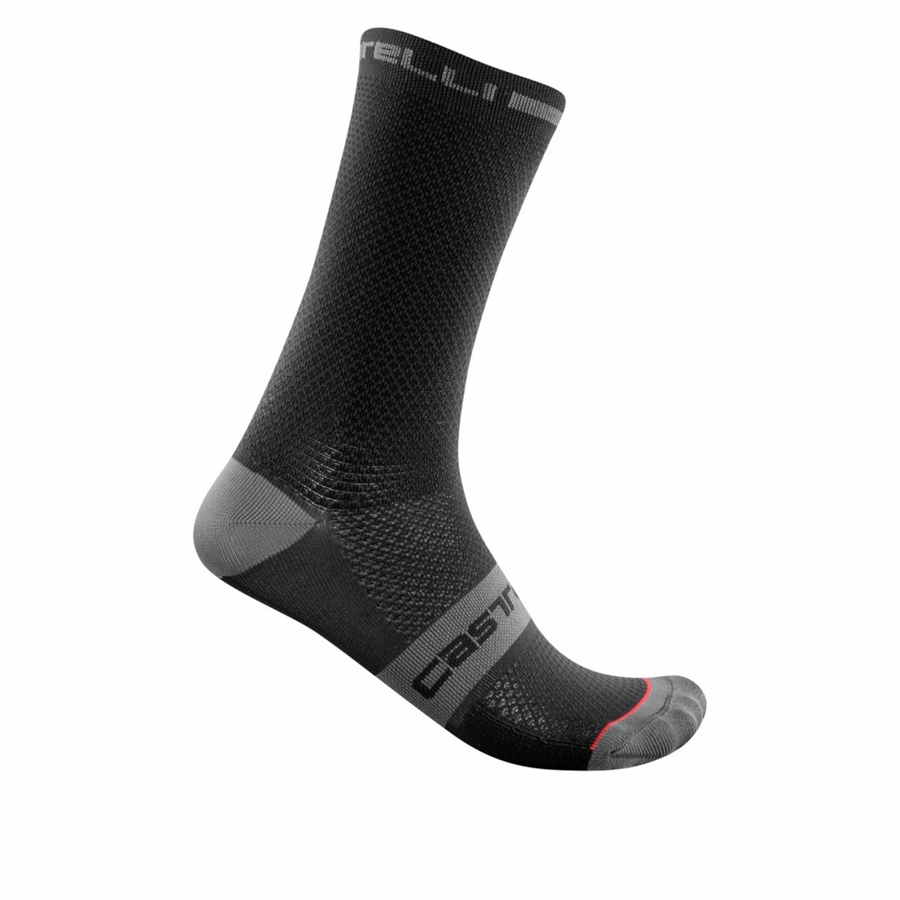 Castelli SUPERLEGGERA T 18 Sokken Heren Zwart | WUX135789