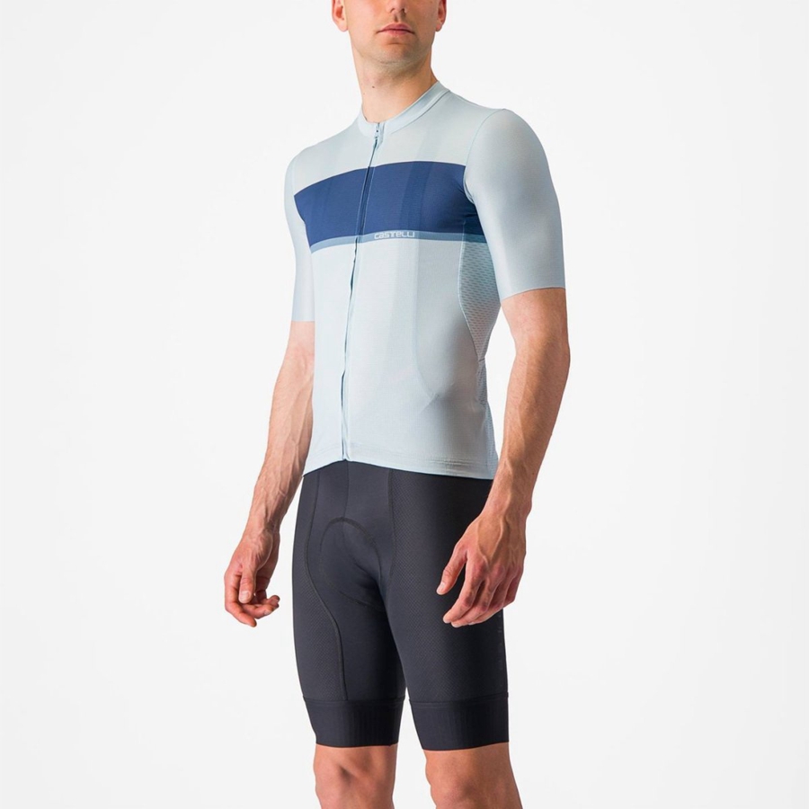 Castelli TRADIZIONE Jersey Heren Blauw Blauw Grijs | LBK358692