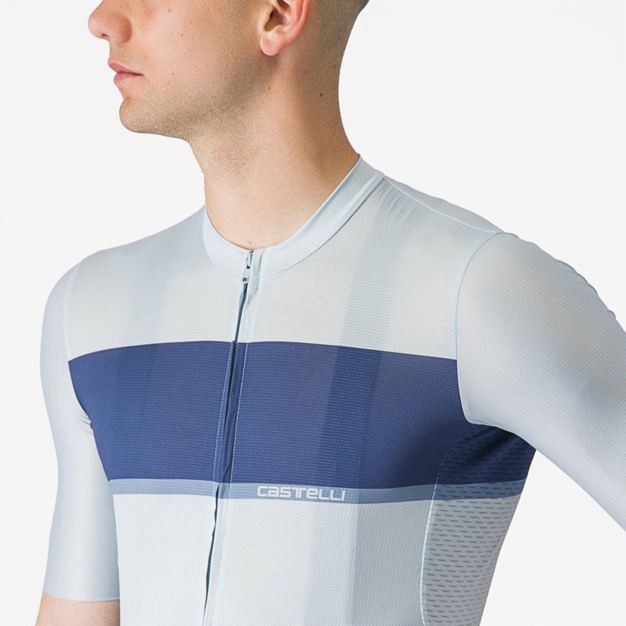 Castelli TRADIZIONE Jersey Heren Blauw Blauw Grijs | LBK358692