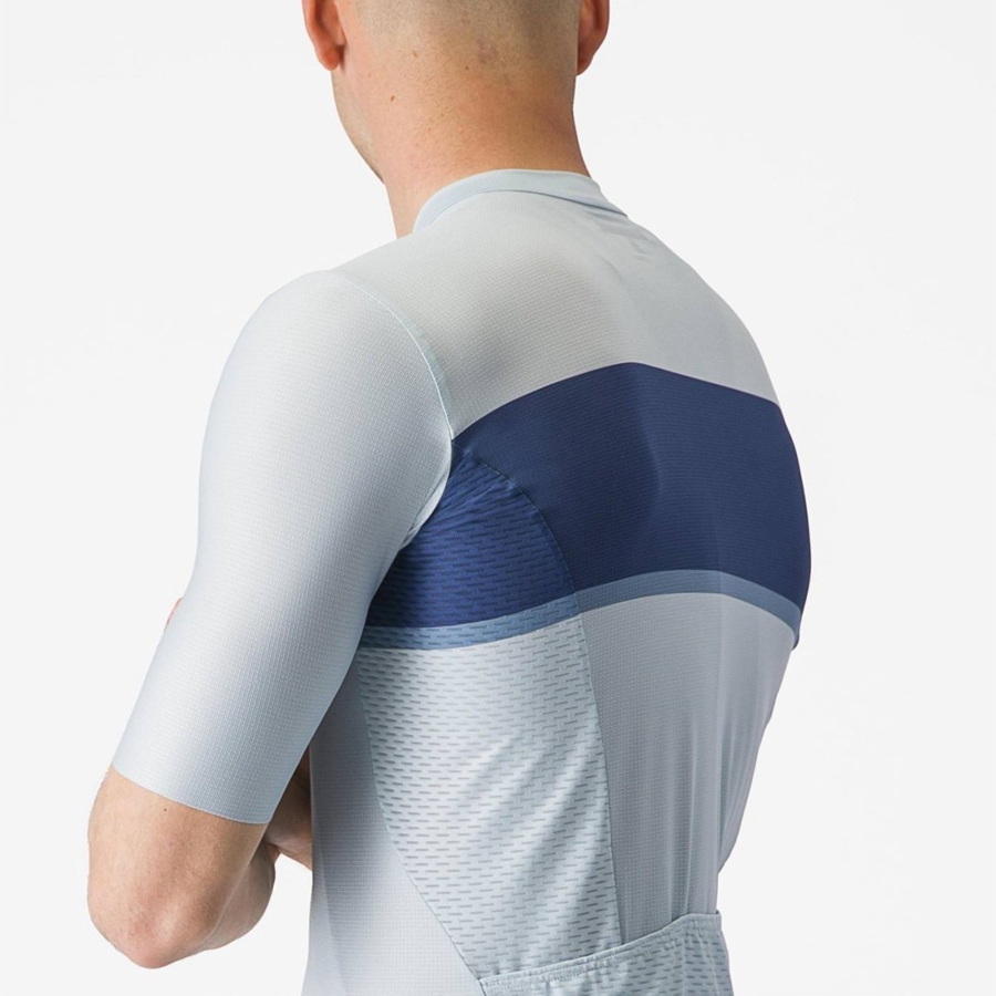 Castelli TRADIZIONE Jersey Heren Blauw Blauw Grijs | LBK358692