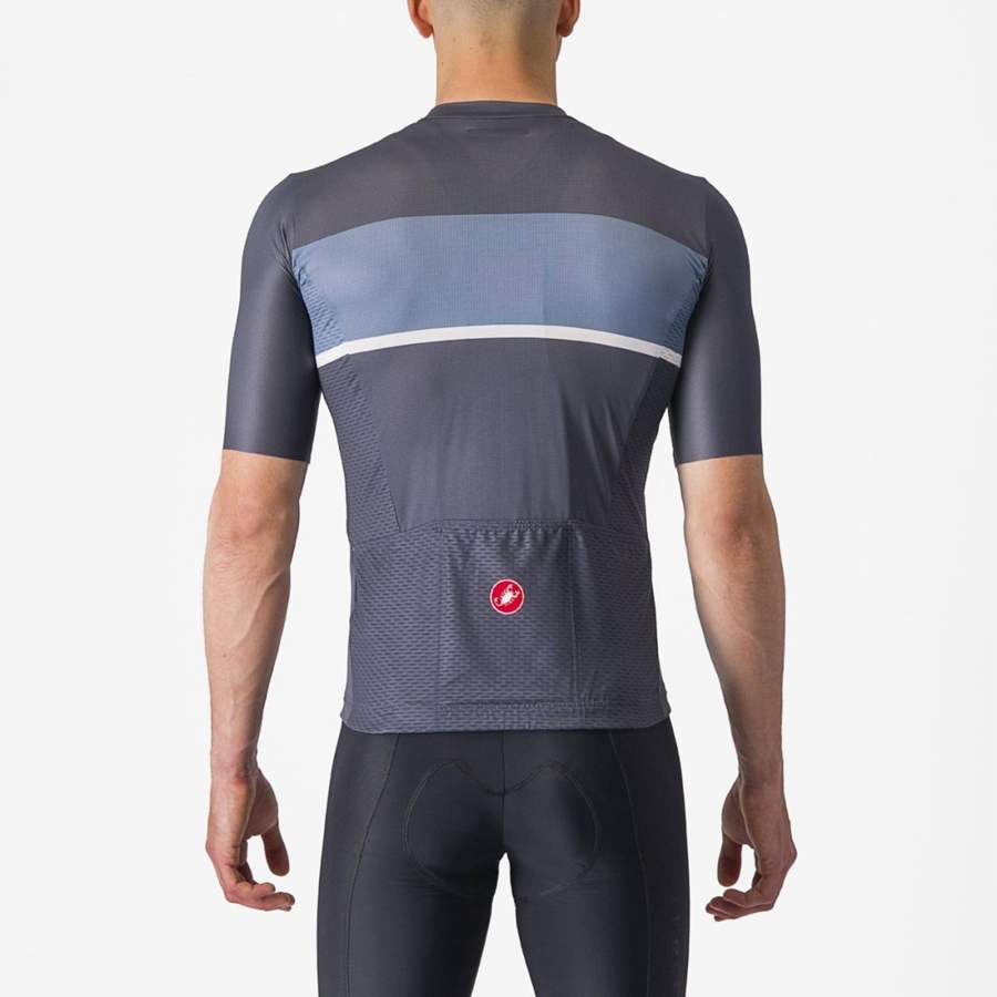 Castelli TRADIZIONE Jersey Heren Blauw Lichtgrijs Blauw | PUF361472