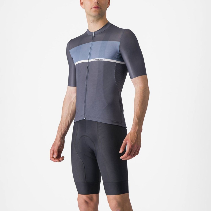 Castelli TRADIZIONE Jersey Heren Blauw Lichtgrijs Blauw | PUF361472