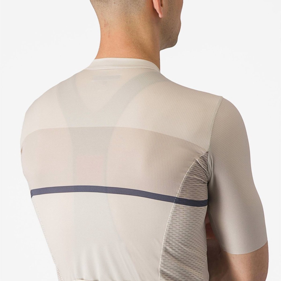 Castelli TRADIZIONE Jersey Heren Zilver Blauw | BTP631249