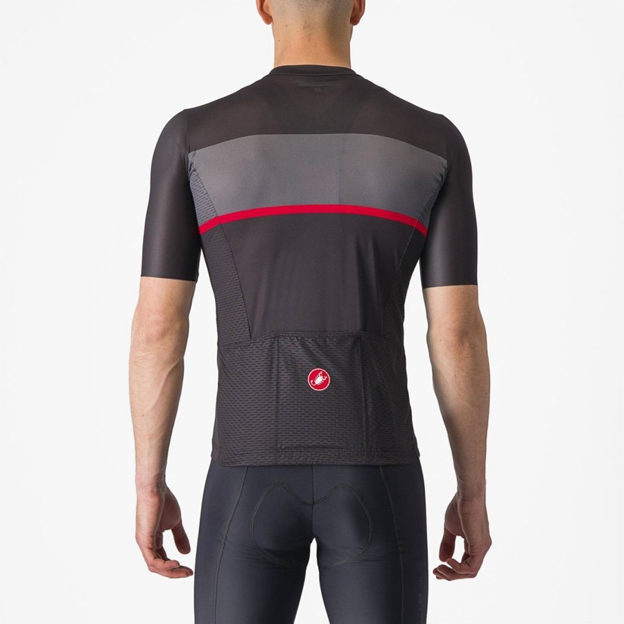 Castelli TRADIZIONE Jersey Heren Zwart Donkergrijs Rood | CUS816725