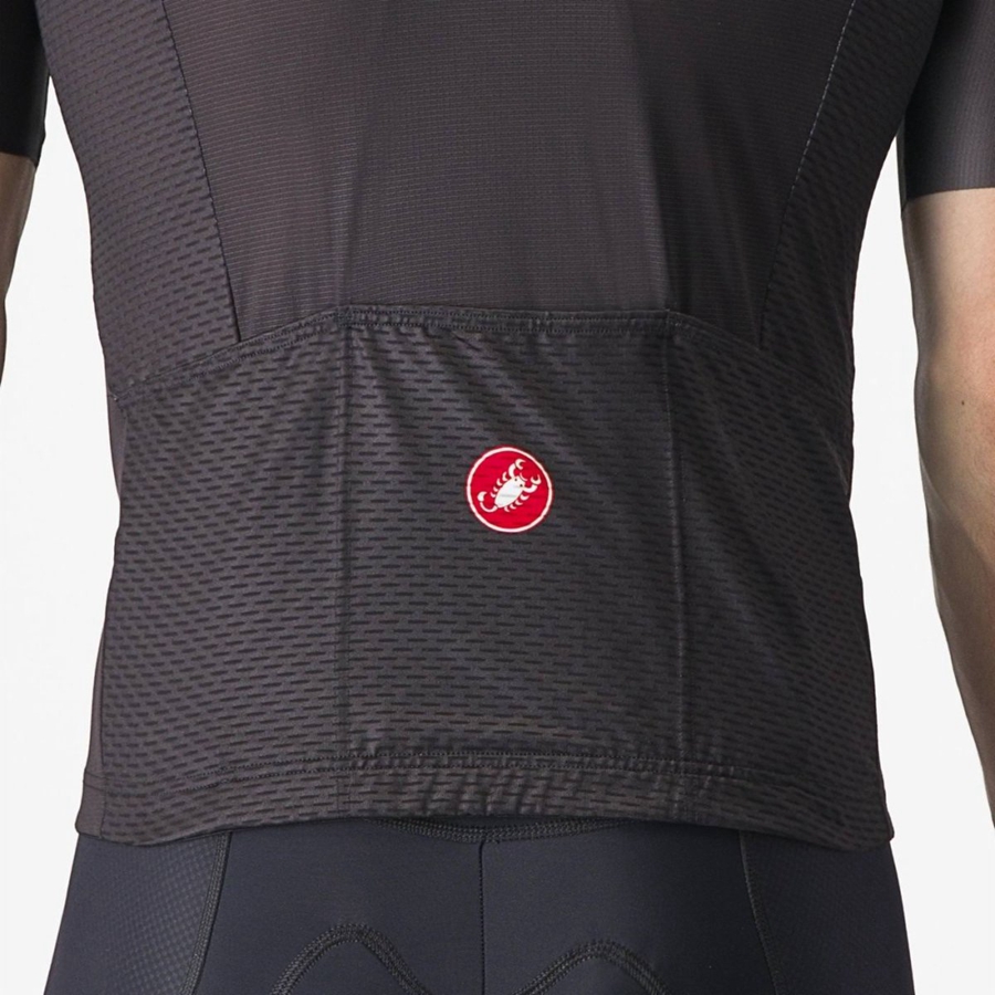 Castelli TRADIZIONE Jersey Heren Zwart Donkergrijs Rood | CUS816725