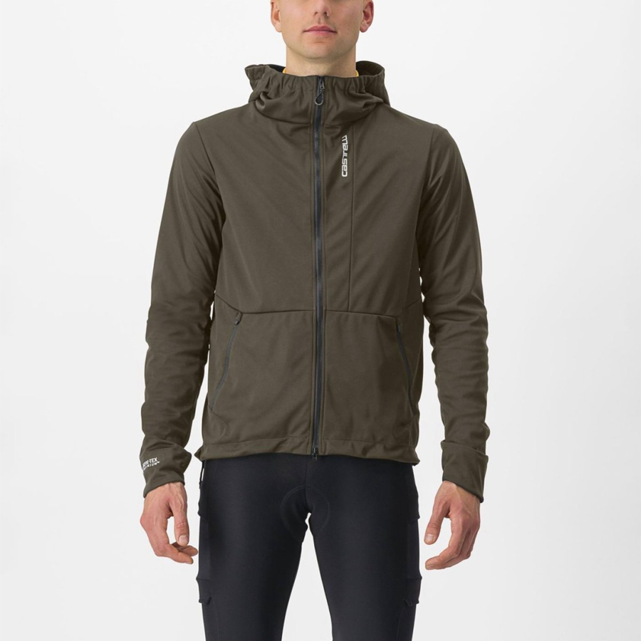 Castelli TRAIL HOODIE Jassen Heren Groen | CEH671295