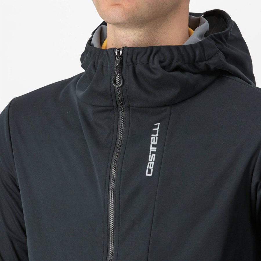 Castelli TRAIL HOODIE Jassen Heren Zwart | PHG531708