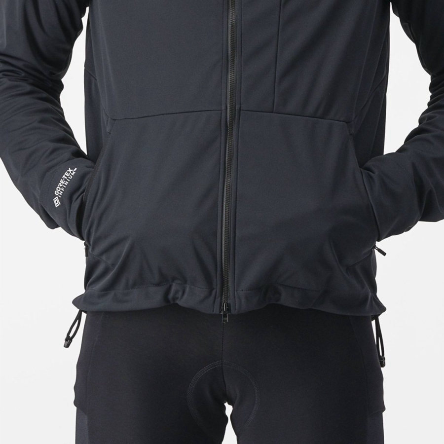 Castelli TRAIL HOODIE Jassen Heren Zwart | PHG531708