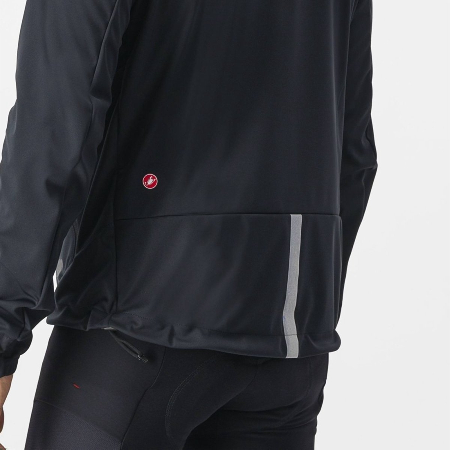 Castelli TRAIL HOODIE Jassen Heren Zwart | PHG531708