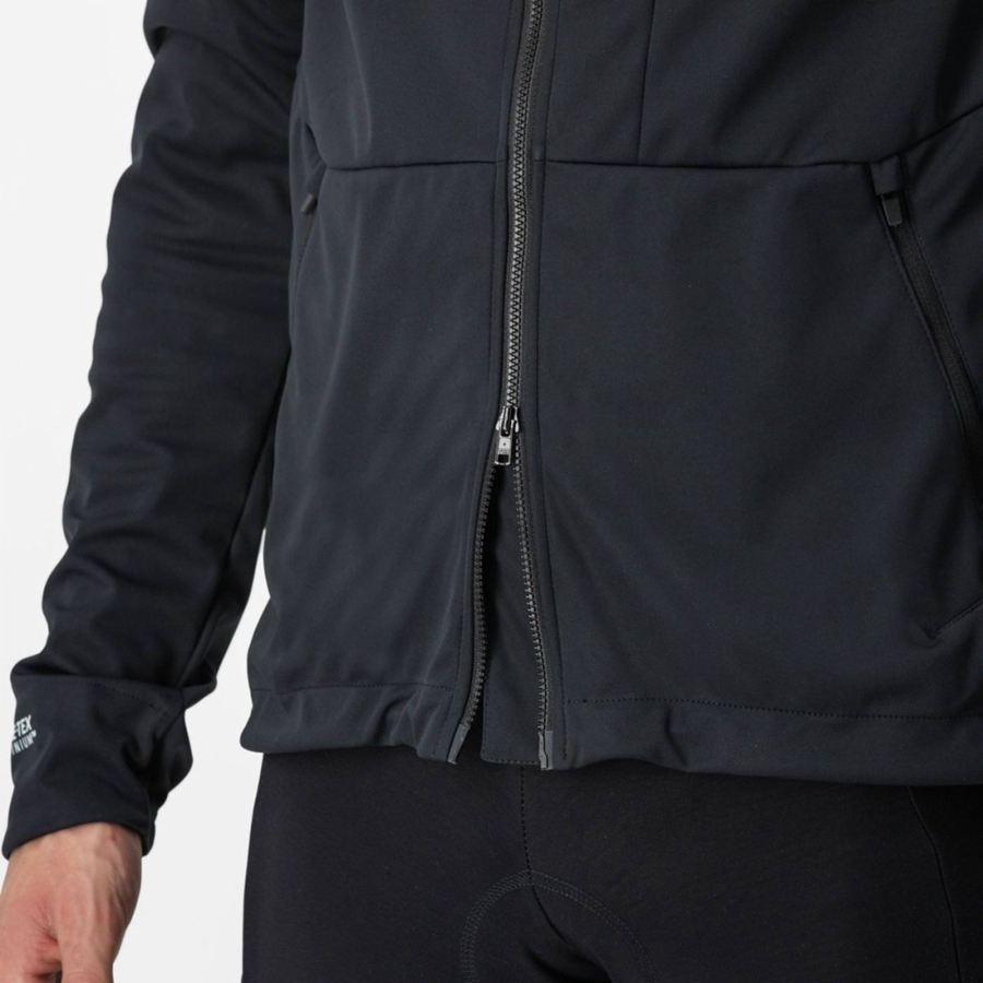 Castelli TRAIL HOODIE Jassen Heren Zwart | PHG531708