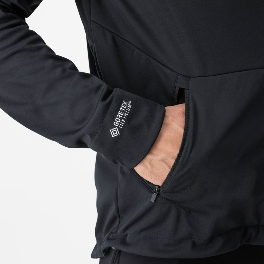 Castelli TRAIL HOODIE Jassen Heren Zwart | PHG531708