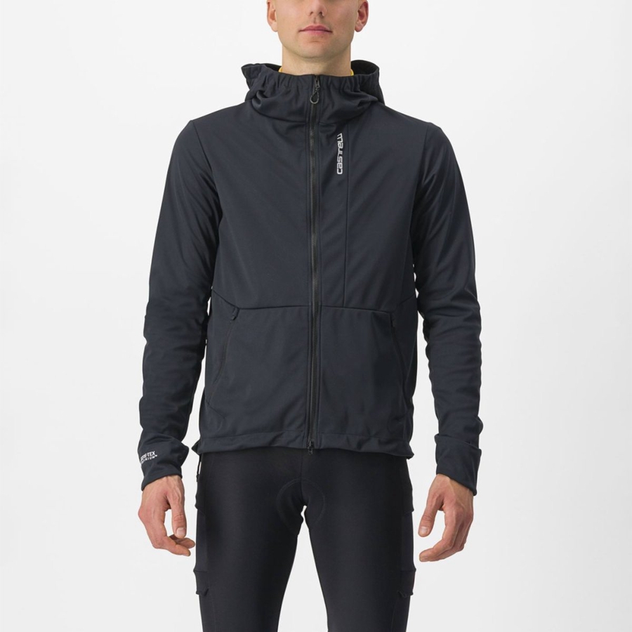 Castelli TRAIL HOODIE Jassen Heren Zwart | PHG531708