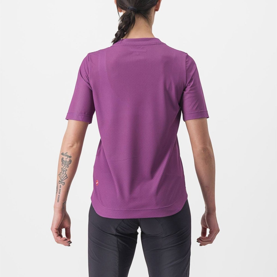 Castelli TRAIL TECH 2 W TEE Jersey Dames Paars | FCK580426